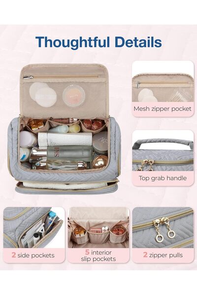 BAGSMART -Bucket Travel Toiletry Bag for Women-Medium