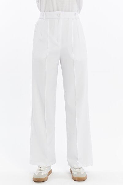 ilmek Жіночі подвійні крепові штани-палаццо з кишенями та деталями швів