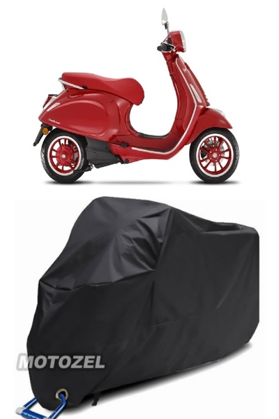 AutoZEL فيليبس ELETTRICA غطاء دراجة نارية أسود مقاوم للماء (متوافق مع القفل)