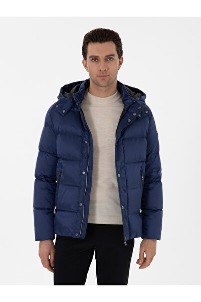 Cacharel Kobalt Mavi Kapüşonlu Kaz Tüyü Mont 50297081-VR077