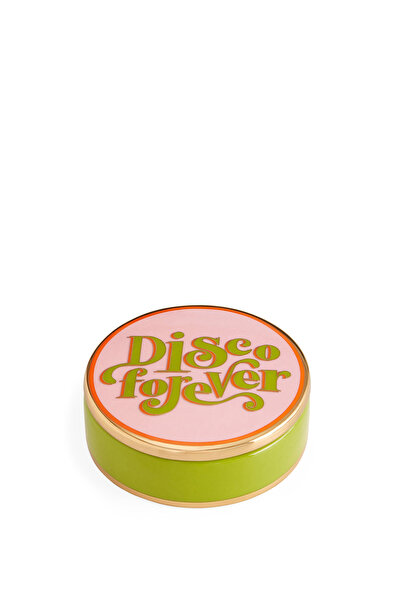 Jonathan Adler Disco Forever Yeşil Pembe Porselen Dekoratif Kutu