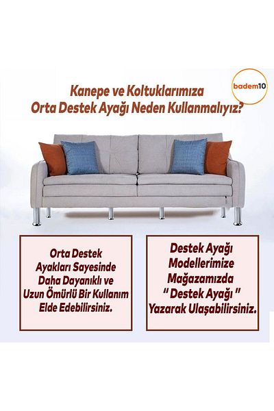 Badem10 (8 buc.) Metal cromat 12 cm bază pentru mobilier canapea pat canapea extensibilă suport ridicare picioare picioare