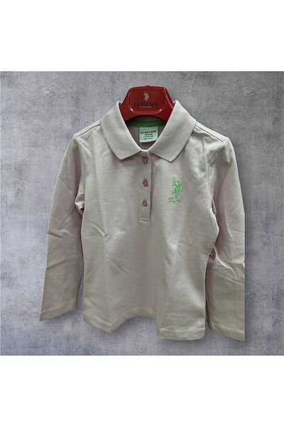 U.S. Polo Assn. Hanorac pentru fete Magnolia cu guler polo