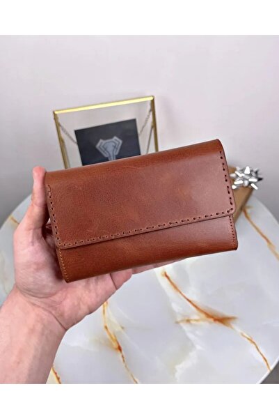 Fil Deri Genuine Leather Saddlerie Stitched Multi-Compartment Women's Wallet 2095