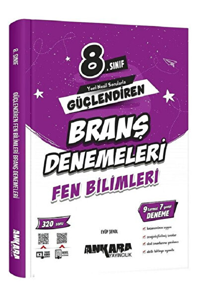 Açı Yayınları 8.Sınıf Ankara Güçlendiren Branş Denemeleri Fen Bilimleri - 320 Soru - 9 Sarmal 7 Genel - YENİİ 2025