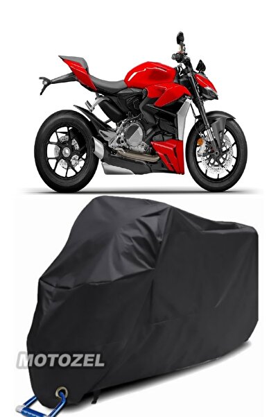 MotoZEL مشمع دوكاتي ستريت فايتر V2 متوافق مع قفل الدراجة النارية الأسود المقا...