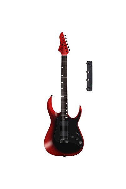 Mooer GTRS M800 Custom Limited Elektro Gitar (Dark Red)