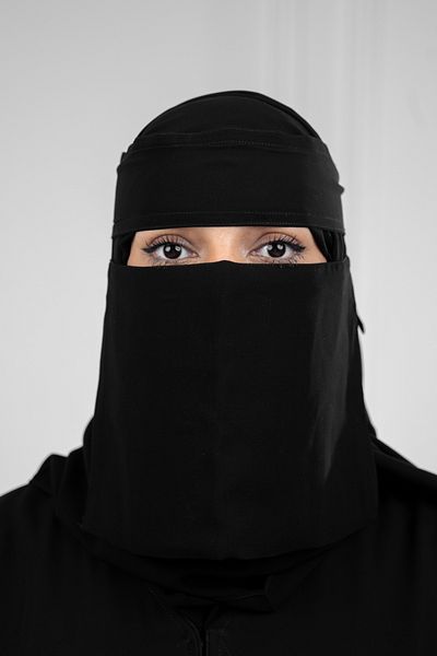 LAVİNİA Lavinia Women's Niqab, Elastic, Slanted, Unreinforced, 12" x 7"