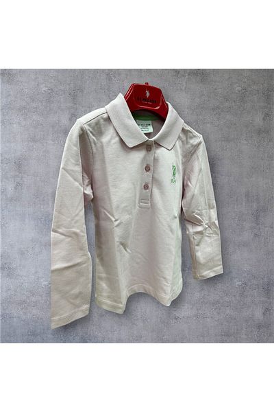 U.S. Polo Assn. Hanorac pentru fete Magnolia cu guler polo