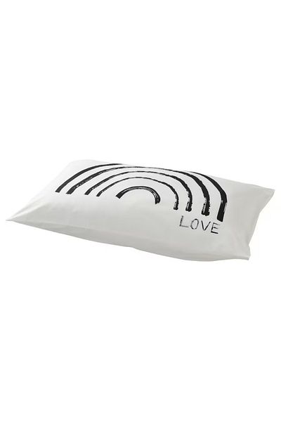 IKEA TAPETMAL Soft & Vibrant Pillowcase – White/Rainbow, 50x80 cm | Cozy & Stylish
