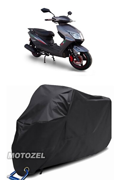 MotoZEL Motolux Nirvana 50 حقيبة خلفية سوداء وقفل متوافق مع القماش المشمع للد...