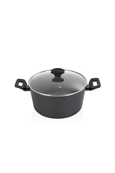 Zilan Pot with glass lid Zilan ZLN3321, Diameter 24 cm, Aluminum, Granite interior, Induction compatible
