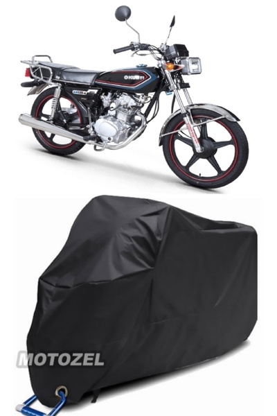 AutoZEL Kuba KM125-6 مغطى بقماش أسود للدراجات النارية مقاوم للماء (متوافق مع ...