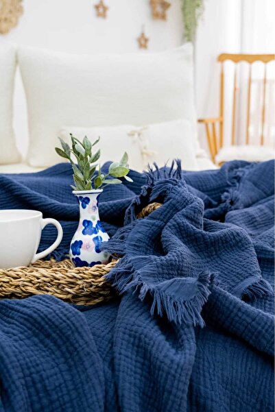 Genel Markalar 4 Katlı Müslin Yatak Örtüsü - Tek Kişilik Pike