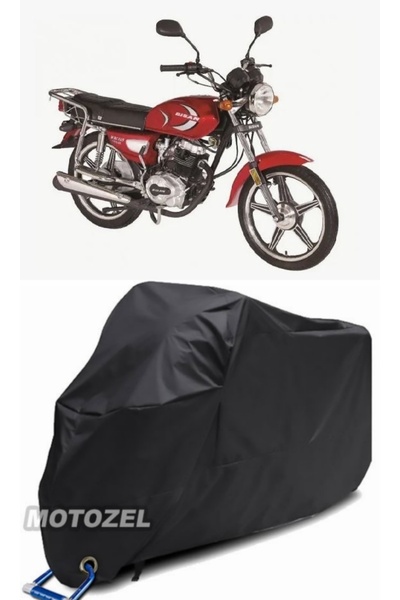 MotoZEL قماش مشمع أسود متوافق مع قفل Bisan Atlas 125 مقاوم للماء