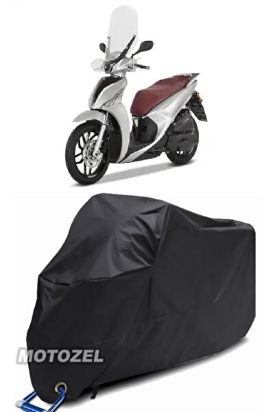 MotoZEL قماش القنب الأسود المتوافق مع قفل Kymco People S 200 مقاوم للماء