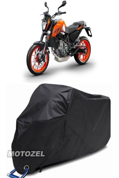 MotoZEL حقيبة خلفية سوداء من KTM 690 Duke مع قماش مشمع للدراجة النارية متوافق...
