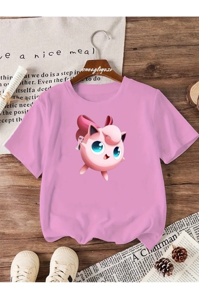 H&GHAMLEGİYİM تي شيرت Jiggly Puff مطبوع للأطفال مقاس كبير