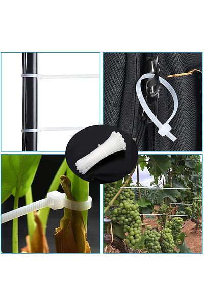 Generic 100pcs Black Nylon Cable Ties 368mm x 4.8mm