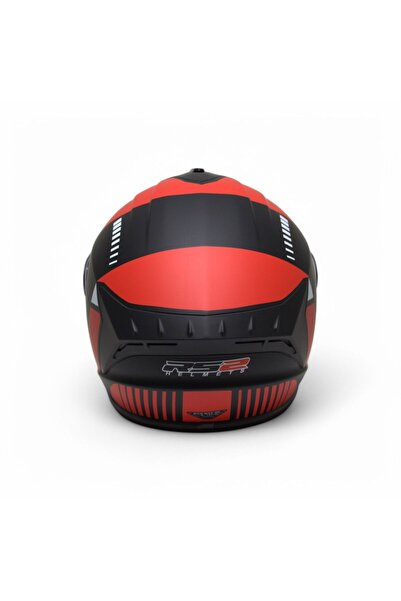 RS2 Kapalı Kask (SİYAH/GRİ/KIRMIZI) #rs320 32009/1