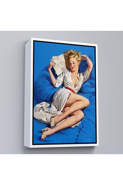 Harita Sepeti Gil Elvgren Pin-up Love Letter cu cadru alb