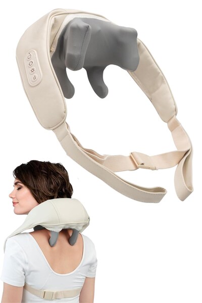 Buffer ® Elektrikli Boyun ve Sırt Masaj Aleti Kablosuz Boyun ve Omuz Yoğurma Masaj Yastığı