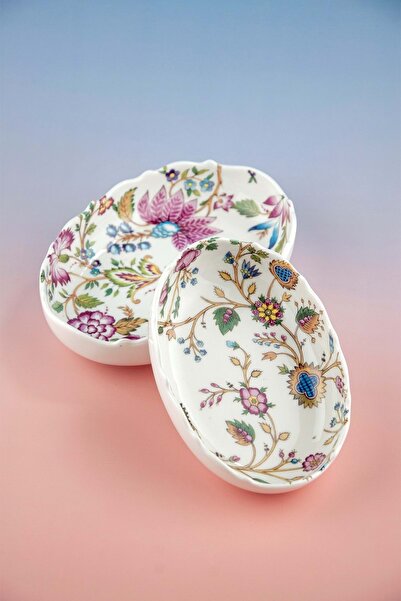 Bursa Porselen Dekor Bellarosa Double Porcelain Boat Plate