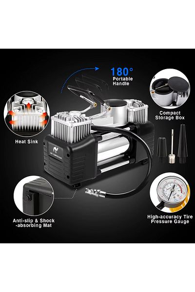 Primo Plus Heavy Duty Double Cylinder Car Air Compressor