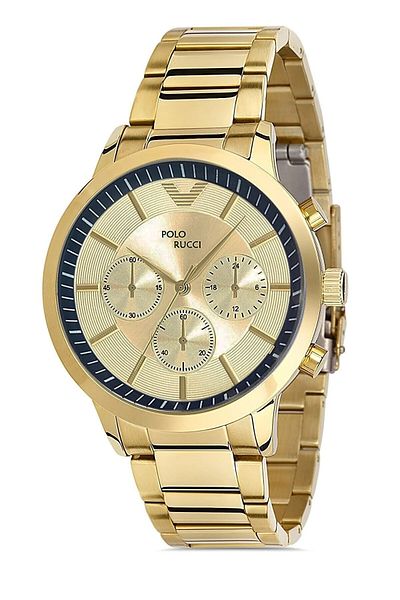 POLO Rucci 1986 Gold Men's Wristwatch with Metal Cord