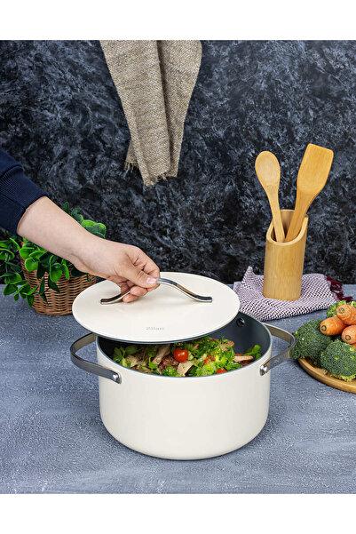 Zilan κατσαρόλα ZLN0873 κατασκευασμένη από 5 στρώσεις υλικού, 24 cm, 5,2 l, λαβές από ανοξείδωτο ατσάλι με πριτσίνια