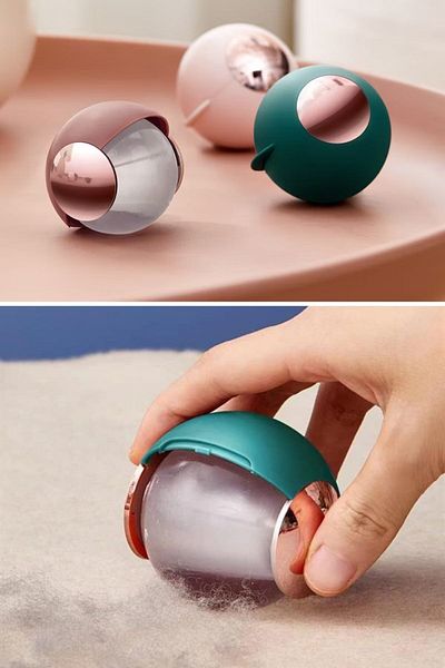 Buffer Portable and Washable Lint and Fluff Collector Bristle Ball; Clothes Cleaner