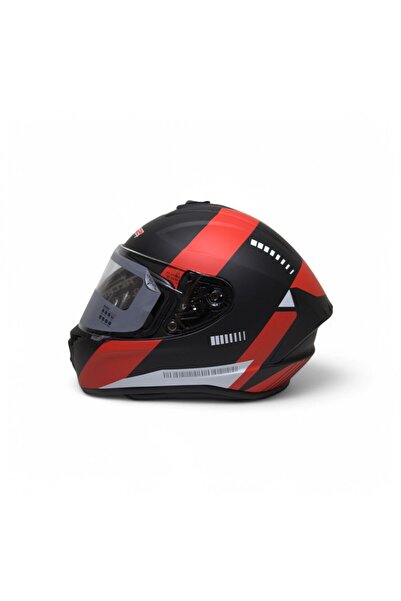 RS2 Kapalı Kask (SİYAH/GRİ/KIRMIZI) #rs320 32009/1