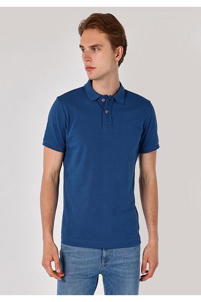 Colin's Slim Fit Polo Collar Men's Indigo Polo Short Sleeve