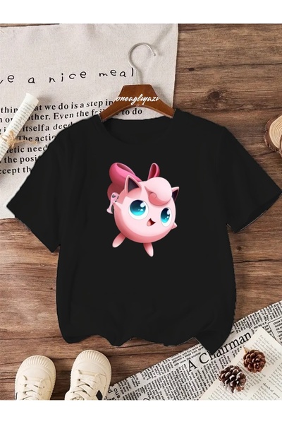 H&GHAMLEGİYİM تي شيرت Jiggly Puff مطبوع للأطفال مقاس كبير