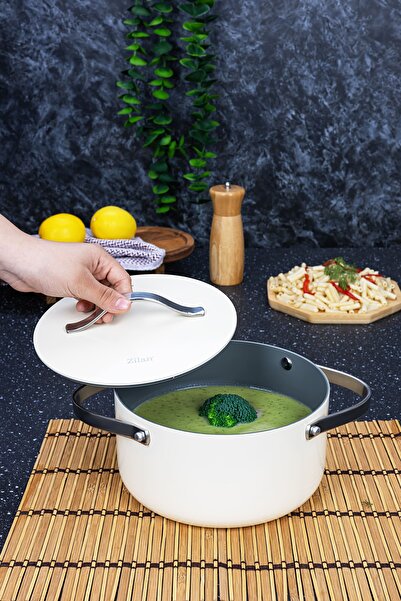 Zilan ZLN0866 Χύτρα 5 στρώσεων, 20 cm, χωρητικότητα 2,7 l, από ανοξείδωτο ατσάλι, λαβές με πριτσίνια