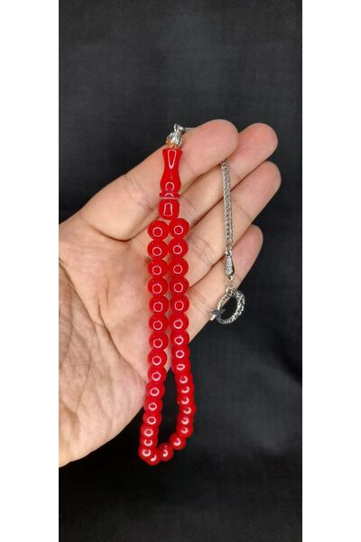Anemore Collection Red Stick Amber Tasbih - Sphere Cut T-434