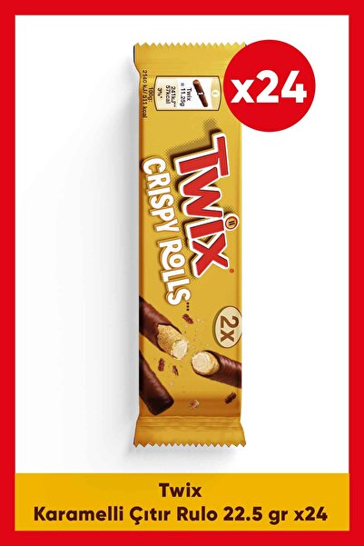 Twix TWİX KARAMELLİ ÇITIR RULO 22.5 G x 24