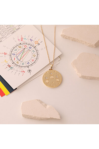 Horoscope Design Doğum Haritalı Burç Kolyesi