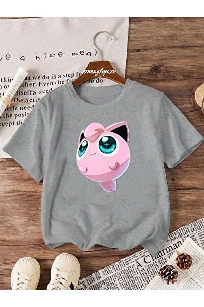 H&GHAMLEGİYİM تي شيرت Jiggly Puff مطبوع للأطفال مقاس كبير