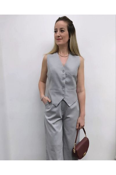 HSNGIYIM Bezayaği Vest Pants Set