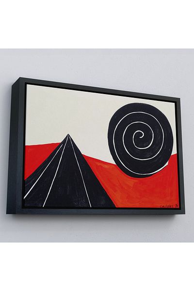 Harita Sepeti Alexander Calder în cadru de aur - Pictură piramidală și spirală - Piramidă și spirală