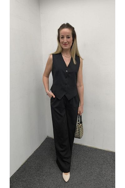 HSNGIYIM Bezayaği Vest Pants Set