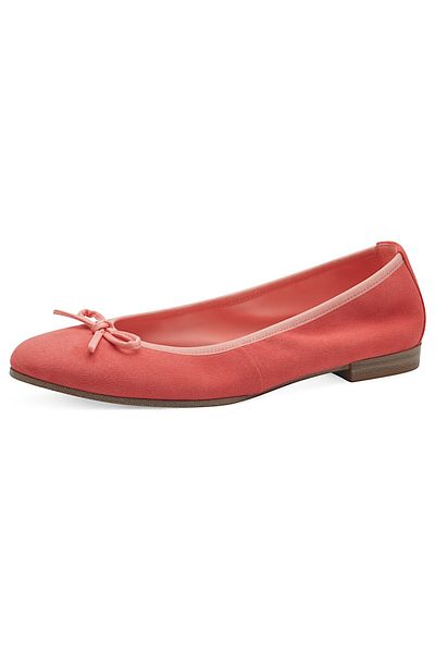 Tamaris Damen Klassische Ballerina 1-22166-44 Rot 535 Pale Red Comb Leder Und Textil Mit Touch-it