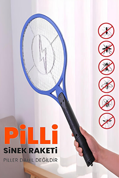 Ecuy Sinek Öldürücü Raket Pilli Sivrisinek Haşere Öldürücü Elektrikli Etkili ...