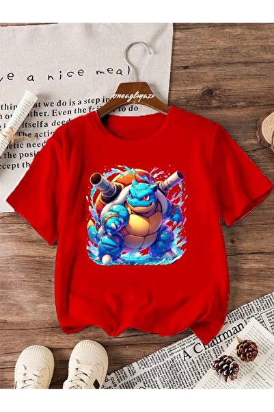 oneagılyazı Blastoise Pokemon Printed Children's Oversize T-Shirt