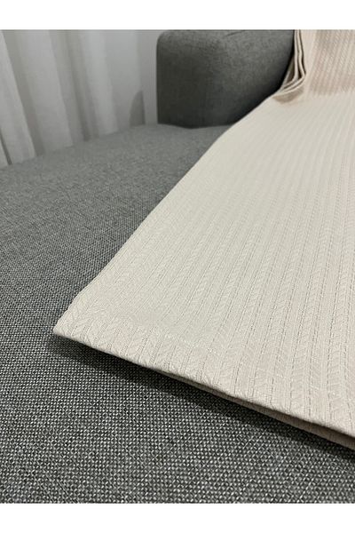 evimrenk Beige Knitted Textured Pique Single 100% Natural Cotton - 160 X 230