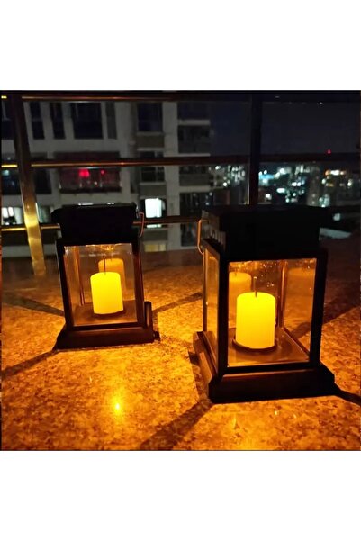 SD WORKS Güneş Enerjili Su Geçirmez Led Mum Işığı Bahçe Balkon Teras İçin Sol...