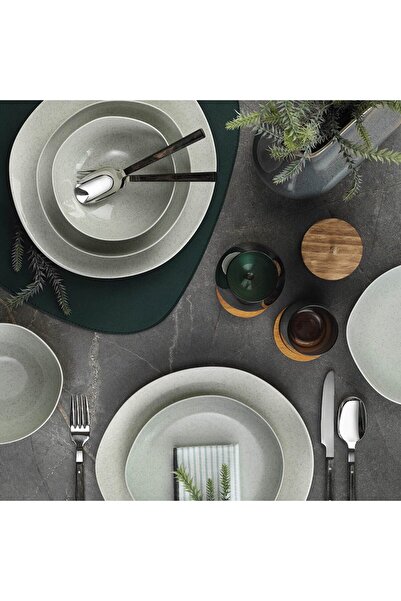 Kütahya Porselen Serviciu de masa Soho, 24 piese, 6 persoane, portelan, verde...