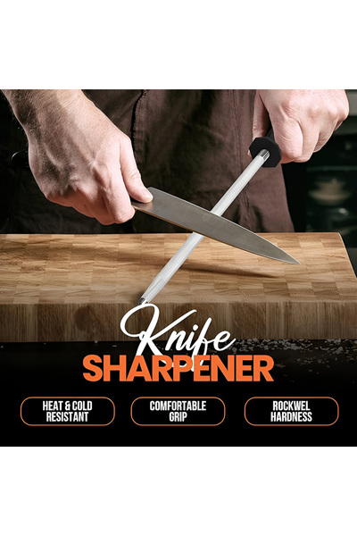 Generic Stainless steel knife sharpener with plastic handle