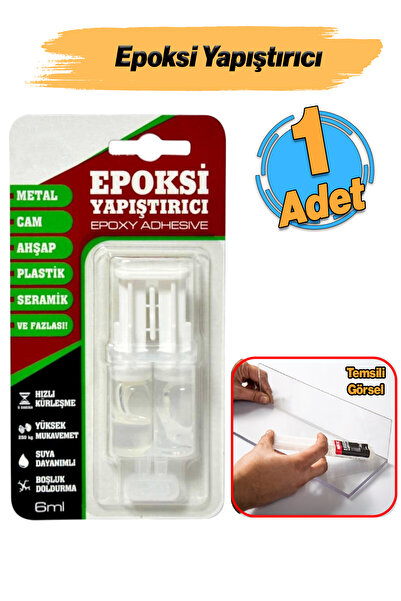 Badem10 Hızlı Kuruyan Epoksi Yapıştırıcı 6 ml Güçlü Genel Amaçlı Yapışma Meta...